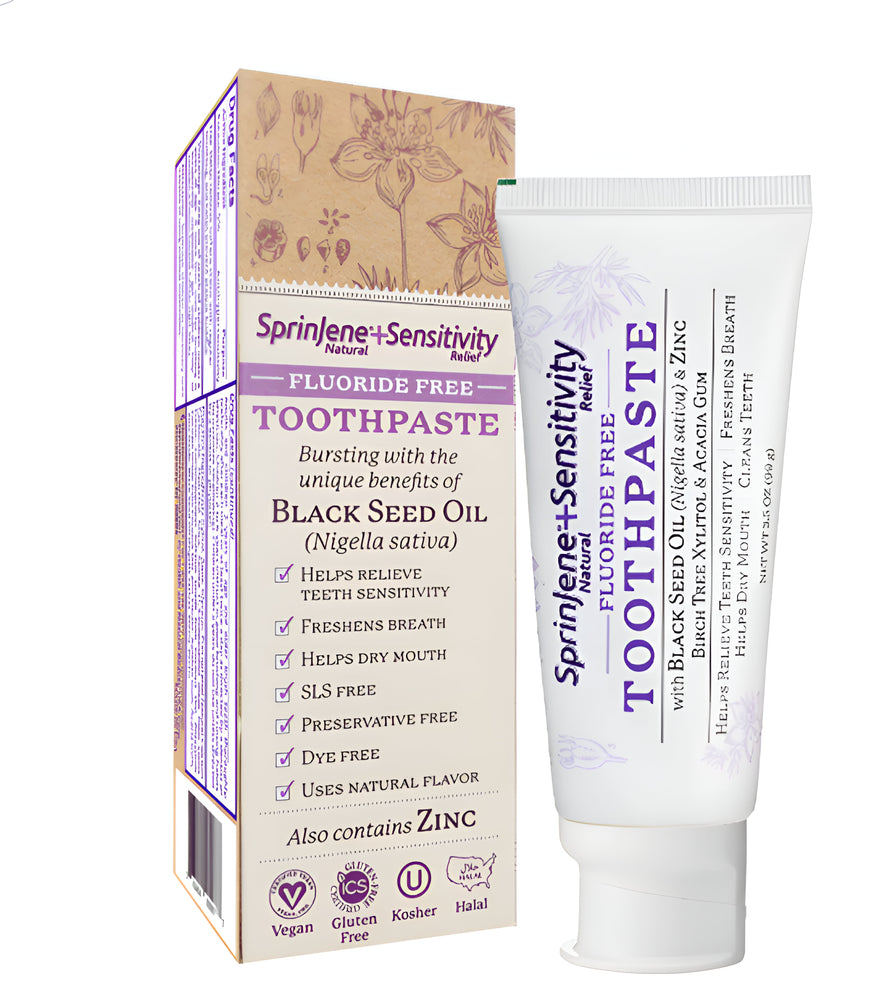SPRINJENE NATURAL + Sensitivity Relief Fluoride Free Toothpaste