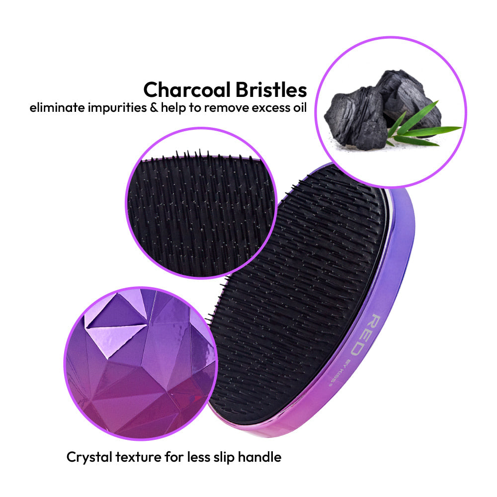 RED BY KISS Crystal Charcoal Detangle Brush