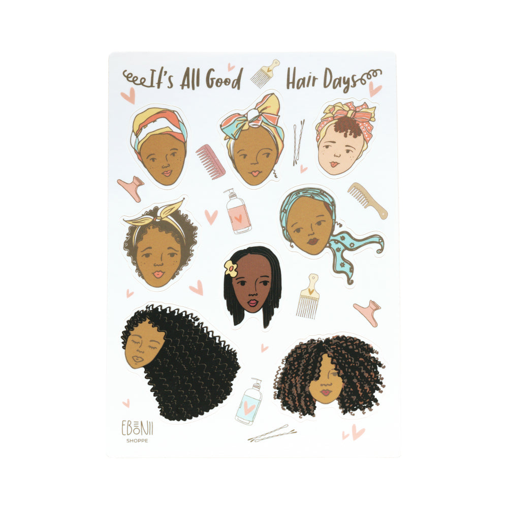 EBONII’S MOON "It's All Good, Hair Days" Sticker Sheet