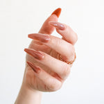 ALLKEM Mocha Long Coffin Press on Nails