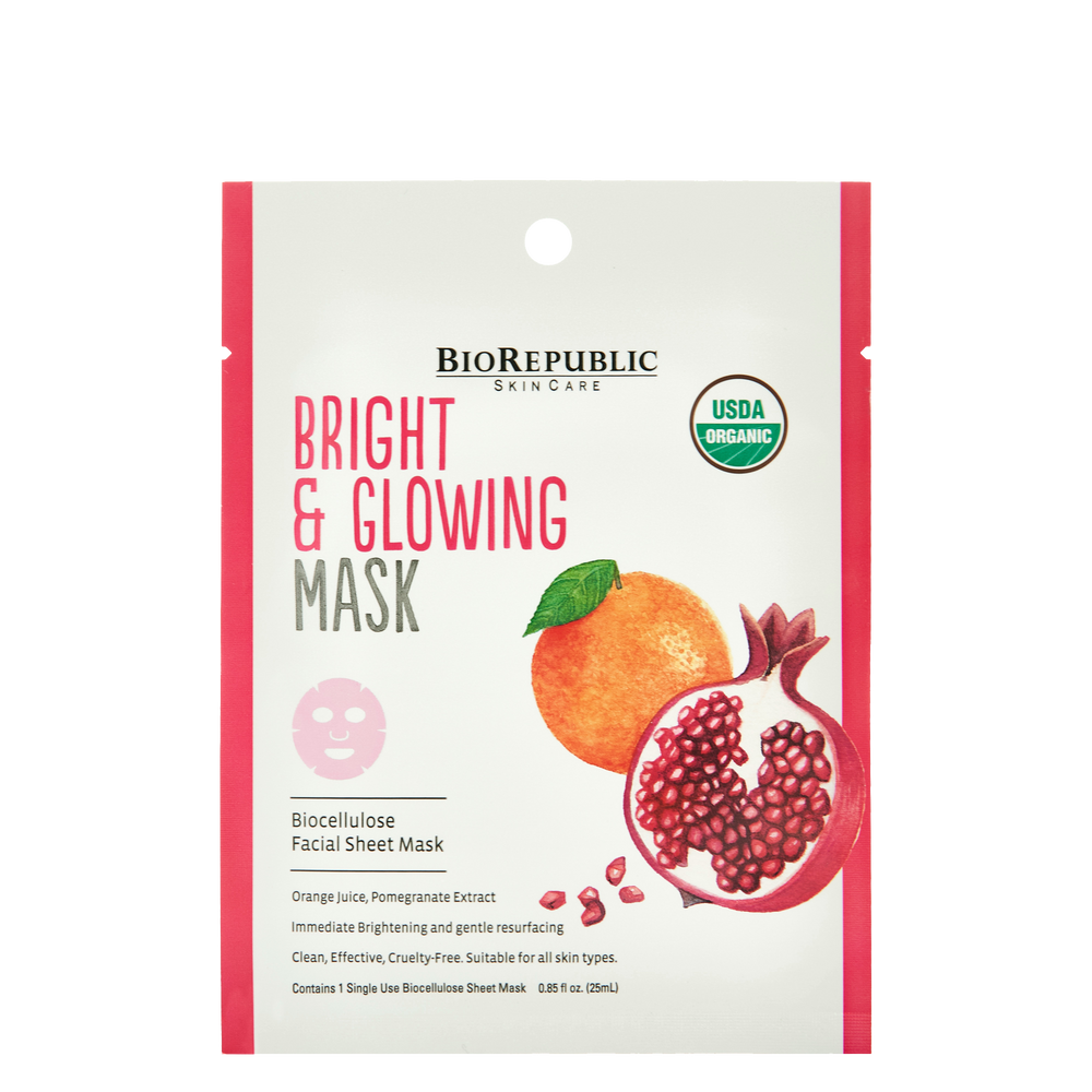 BIOREPUBLIC Bright & Glowing Organic Facial Sheet Mask