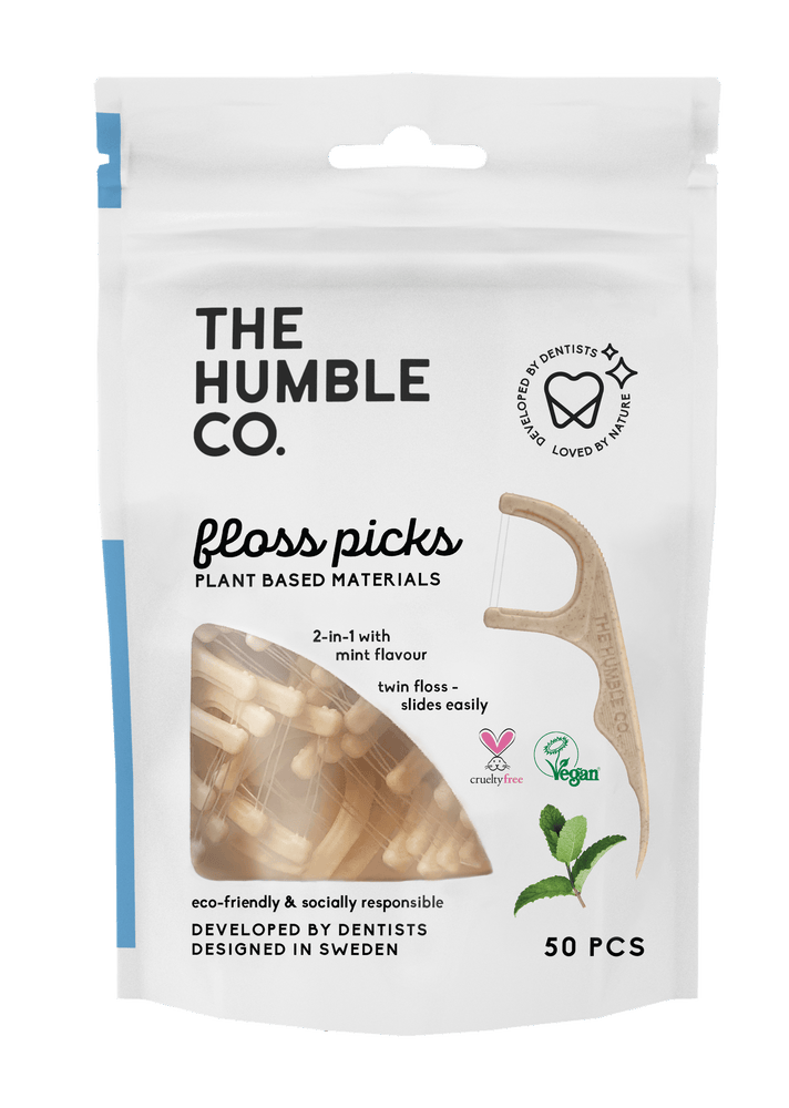 HUMBLE Plant Based Floss Picks – Mint